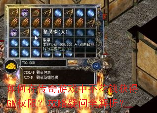 ����ڴ�����Ϸ�в���Ǯ���GMȨ�ޣ���������ȫ������