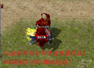 ˽���¿�����ο������ո߼�BOSSˢ��ʱ���뱬װ�ؼ���