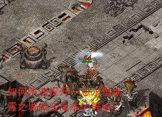 如何快速提升一念永恒冰雪之城微变版本的等级? 如何快速提升一念永恒冰雪之城微变版本的等级?