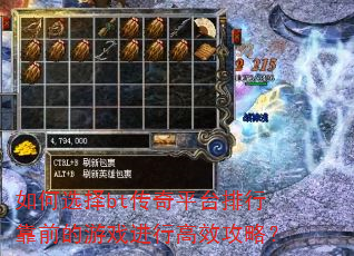 如何选择bt传奇平台排行靠前的游戏进行高效攻略? 如何选择bt传奇平台排行靠前的游戏进行高效攻略?