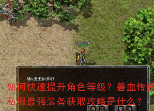 如何快速提升角色等级?兽血传奇私服最强装备获取攻略是什么? 如何快速提升角色等级?兽血传奇私服最强装备获取攻略是什么?