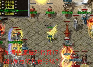 如何快速提升传奇176精品版的角色等级? 如何快速提升传奇176精品版的角色等级?