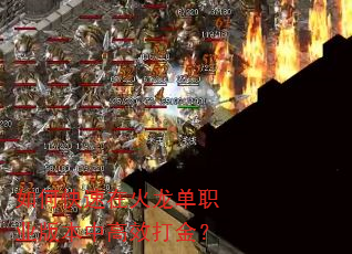 如何快速在火龙单职业版本中高效打金? 如何快速在火龙单职业版本中高效打金?